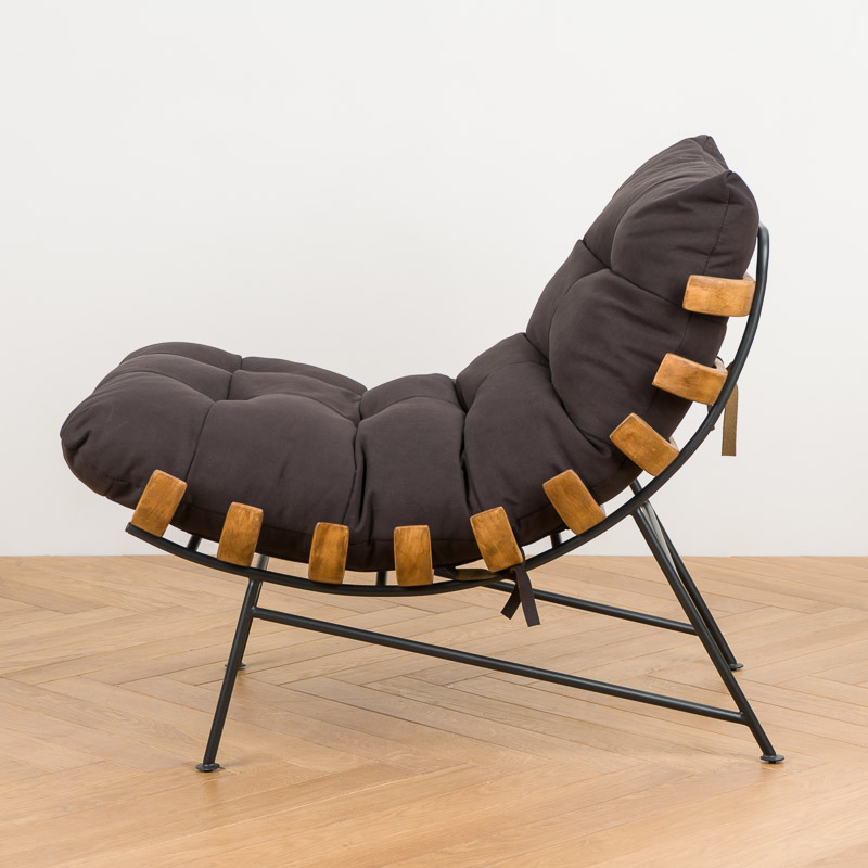 Capri Armchair, Black Matt Metal RM полиэстер Black Tech