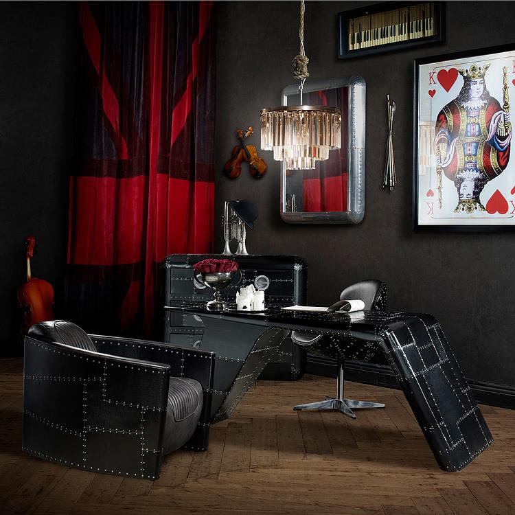 Wing Desk RM алюминий Jet Black Письменный стол